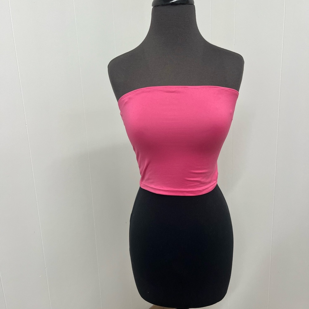 SHEIN Pink Strapless Dress